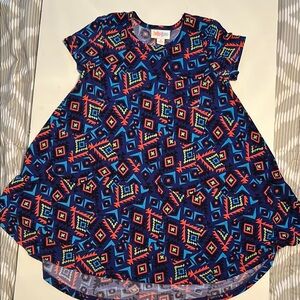 Blue A-Line Casual Dress with Flutter Sleeves